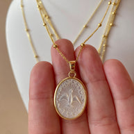 Mother of Pearl Oval Saint Medals