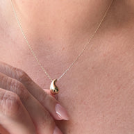 Drop Style Chain 18k Solid Gold Necklace