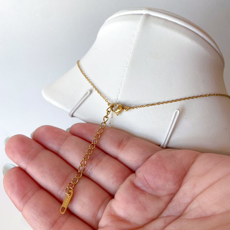 Golden Zircon Circular Steel Necklace or Earrings
