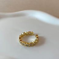 Little Clear Hearts Pattern Crystal Ring