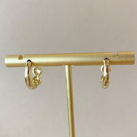 Coffee Grain Crystal Hoops