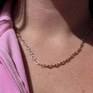 Golden Hearts Pattern Necklace