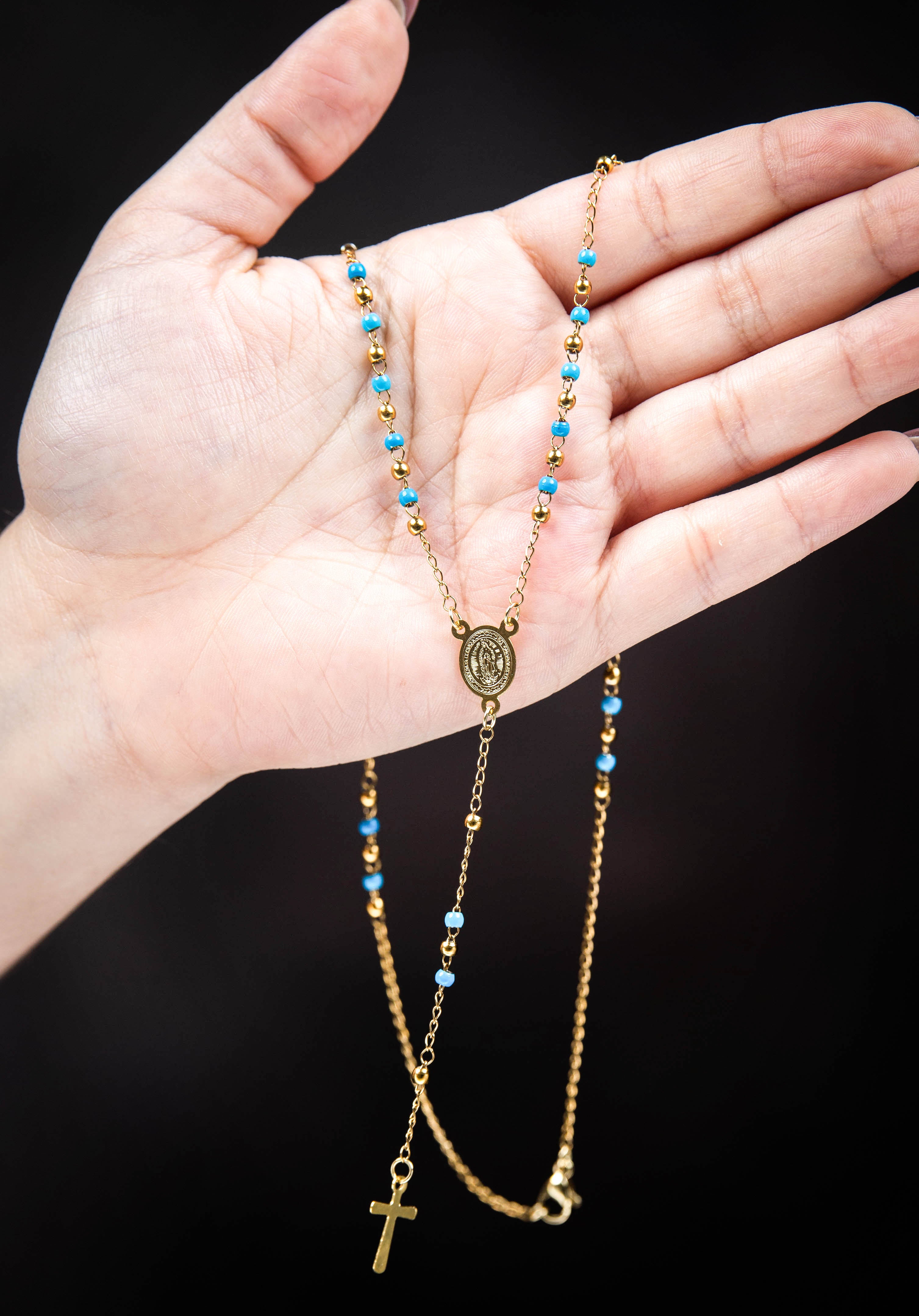 Blue Steel Guadalupe Rosary