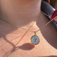Mother of Pearl Cross Chain