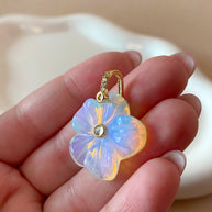 Opal Flower Crystal Stone Charm