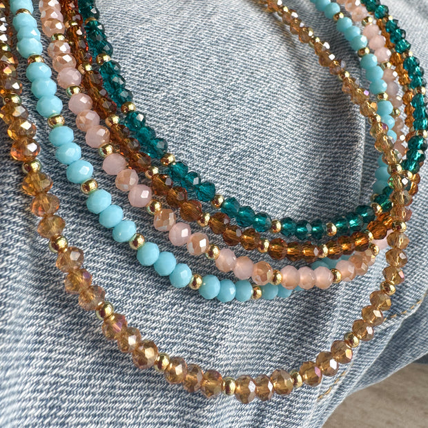 Cadenas Cristales Colores Variados