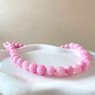 Pink Jade 10mm Necklace