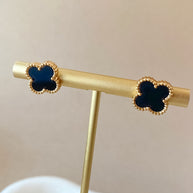 White, Red and Black Clovers Earrings