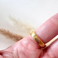 Golden Steel Cross Shape Ring