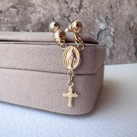 3 Gold Rosary Style 18k Gold Bracelet