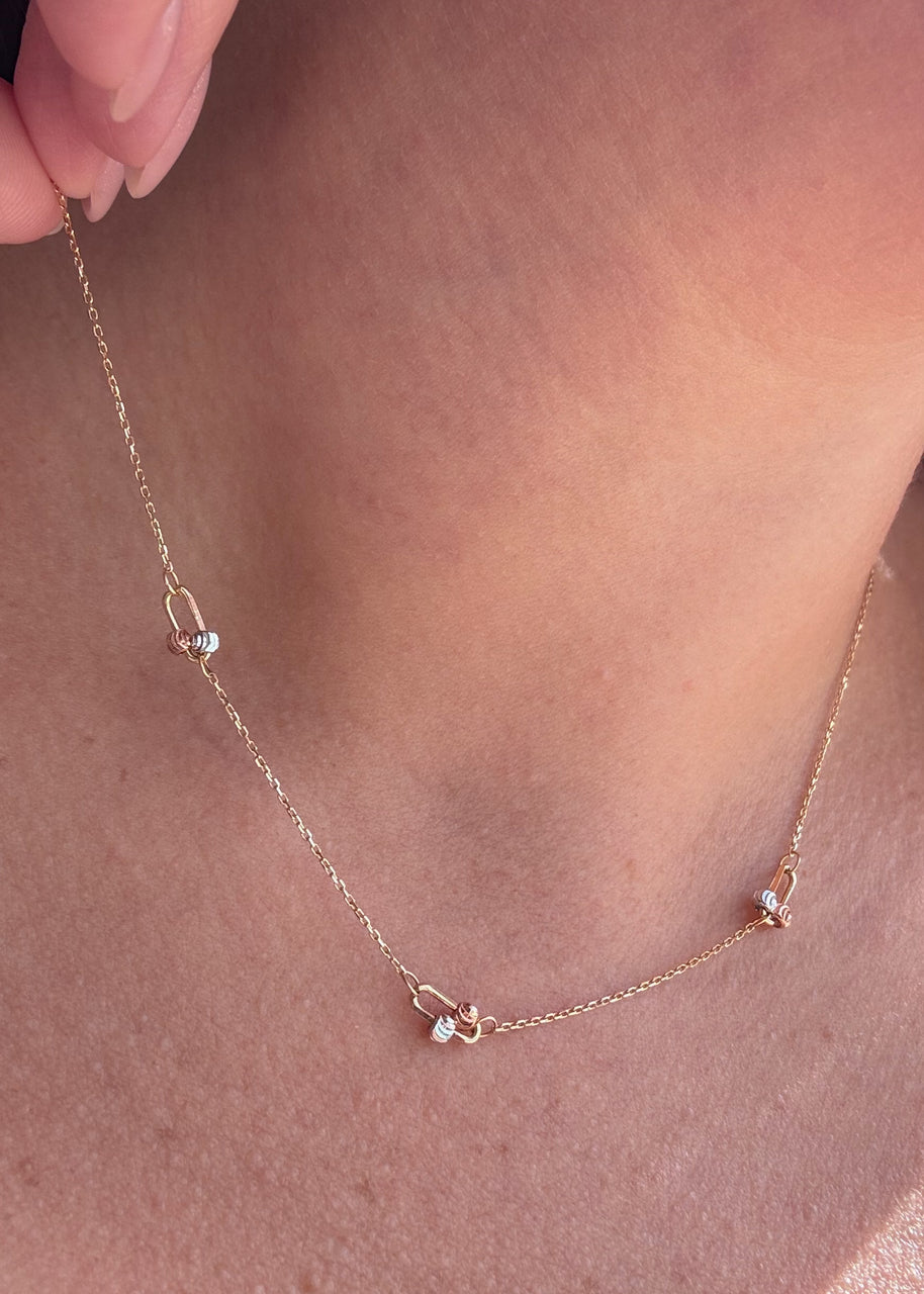 3 Gold Chain 14k Italian Solid Gold Necklace