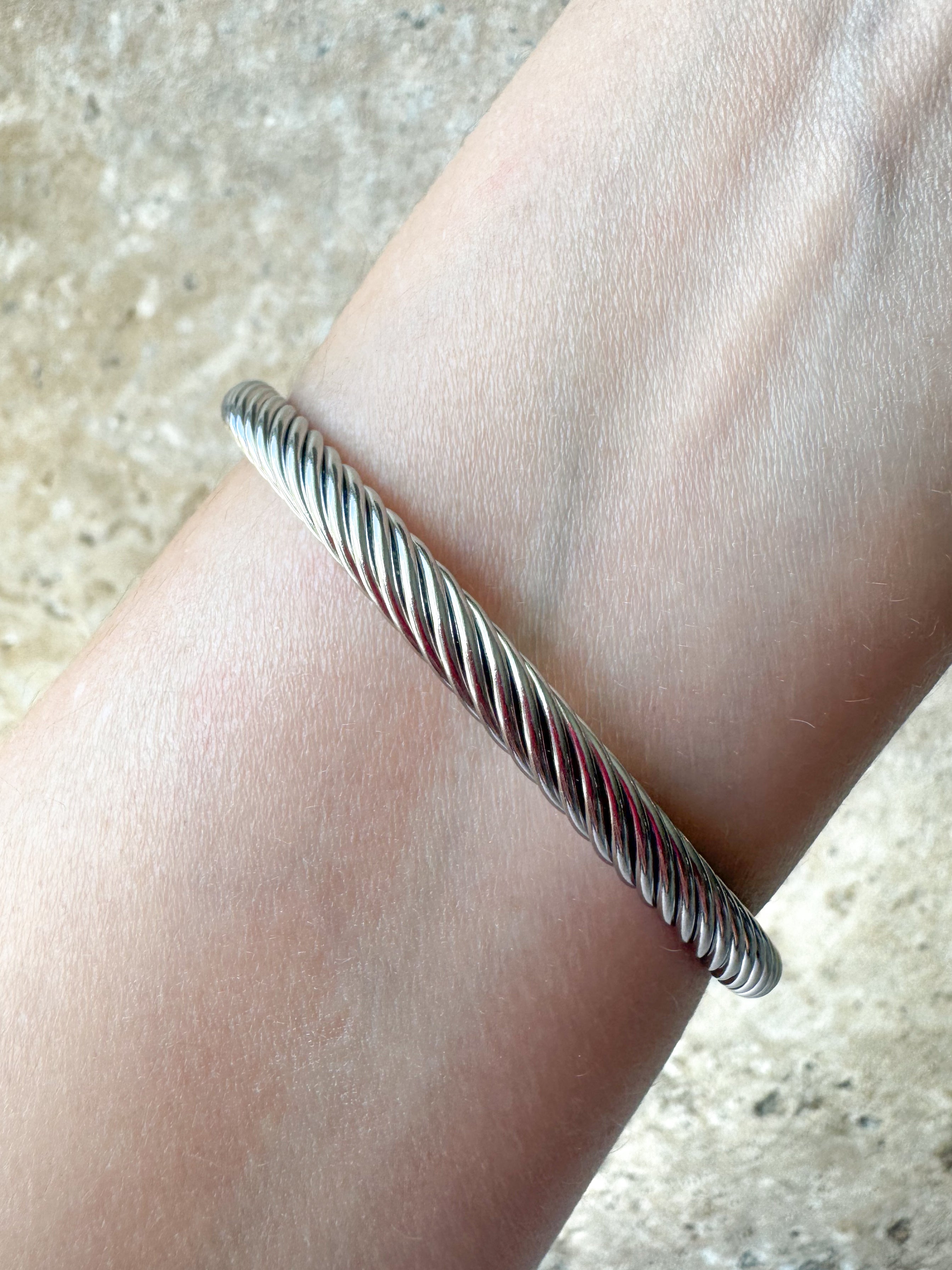 Golden, Silver & Black Steel Bracelet