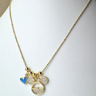 Blue Mickey Necklace