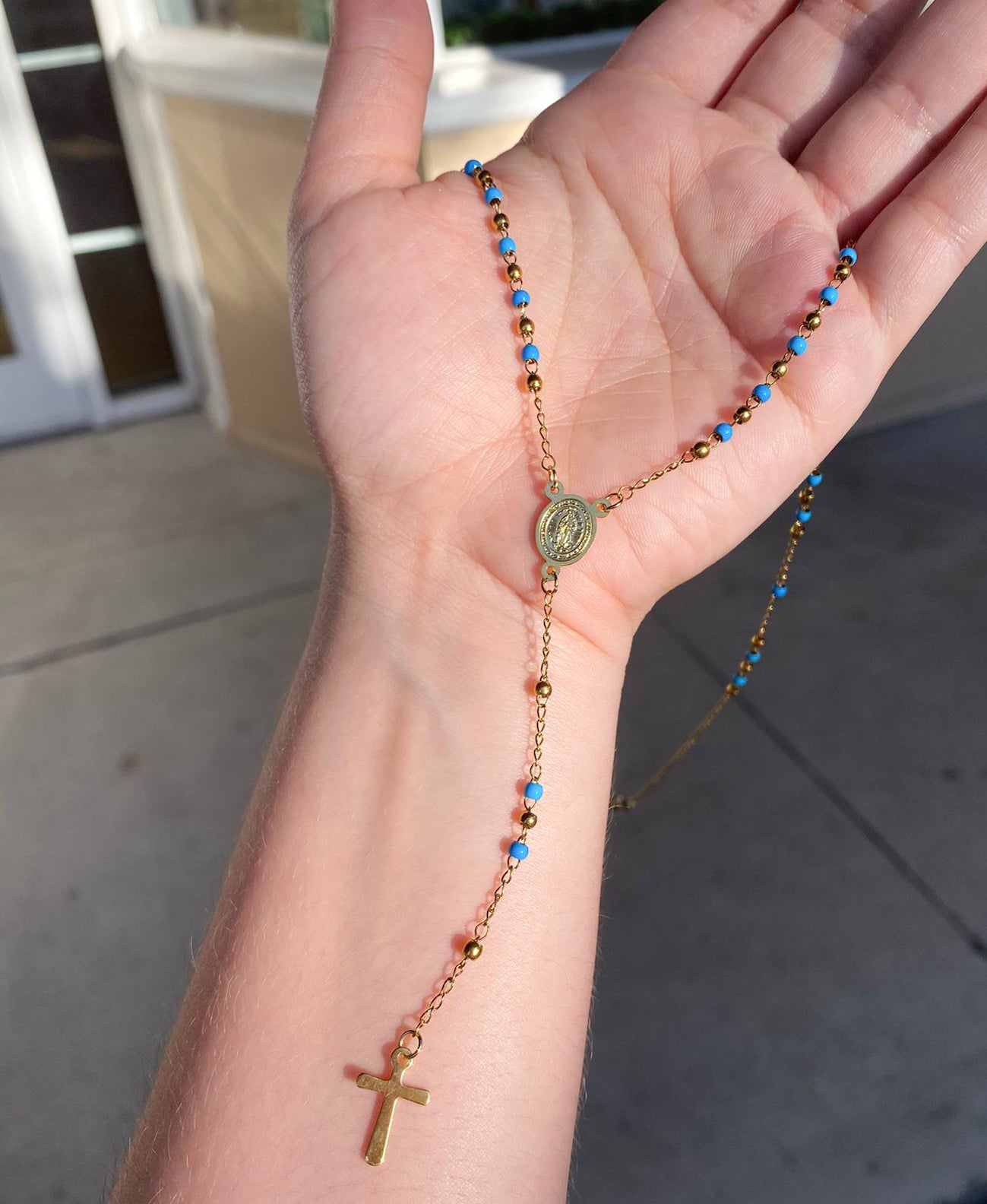 Blue Steel Guadalupe Rosary