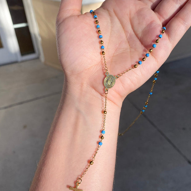 Blue Steel Guadalupe Rosary