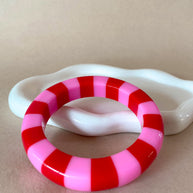 Red and Pink Big Acrylic Style Bracelet