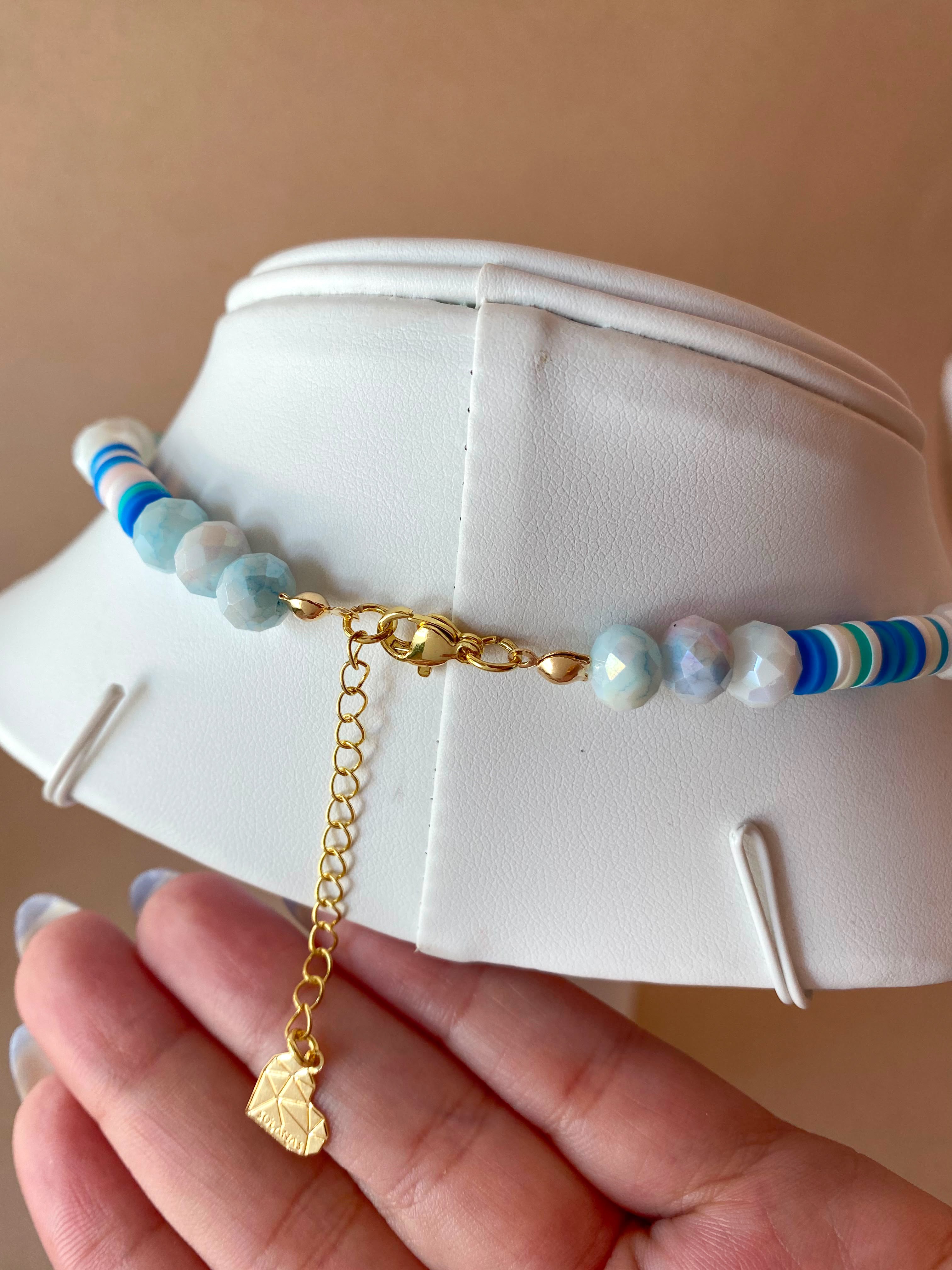 Blue Gems Beads Necklace