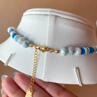 Blue Gems Beads Necklace