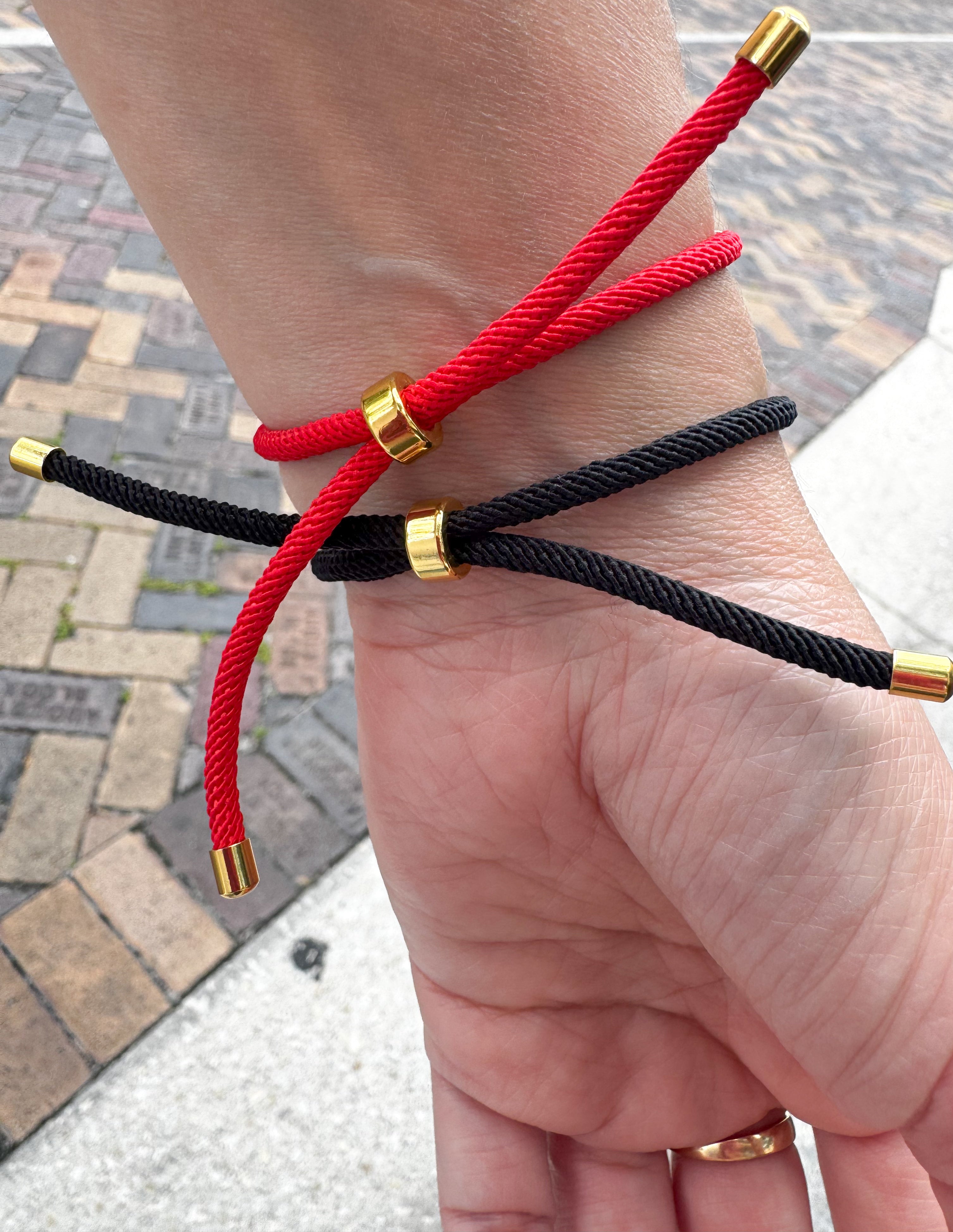 Red and Black Bracelets DIOS Charm