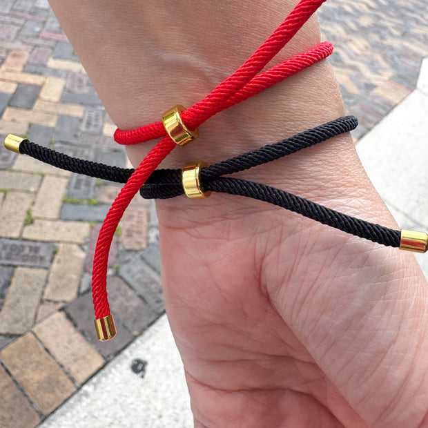Red and Black Bracelets DIOS Charm