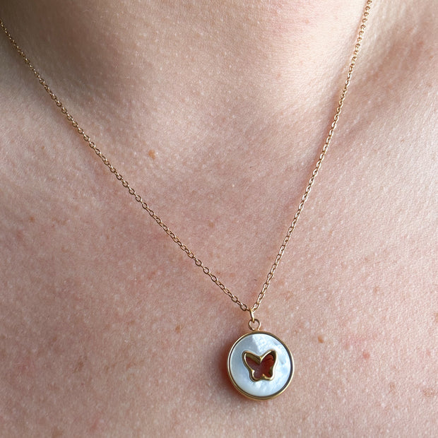 Mother of Pearl butterfly 🦋 Necklace