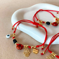 Red Thread Protection Multi Charms Adustable Bracelets