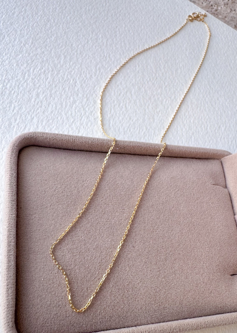 Dainty Chain 18k Solid Italian Gold Necklace