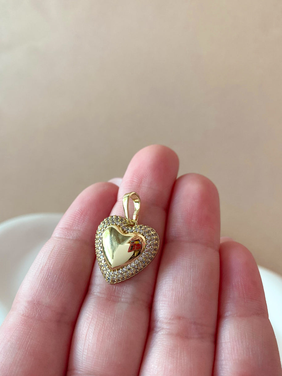 Shiny Heart Golden Charm