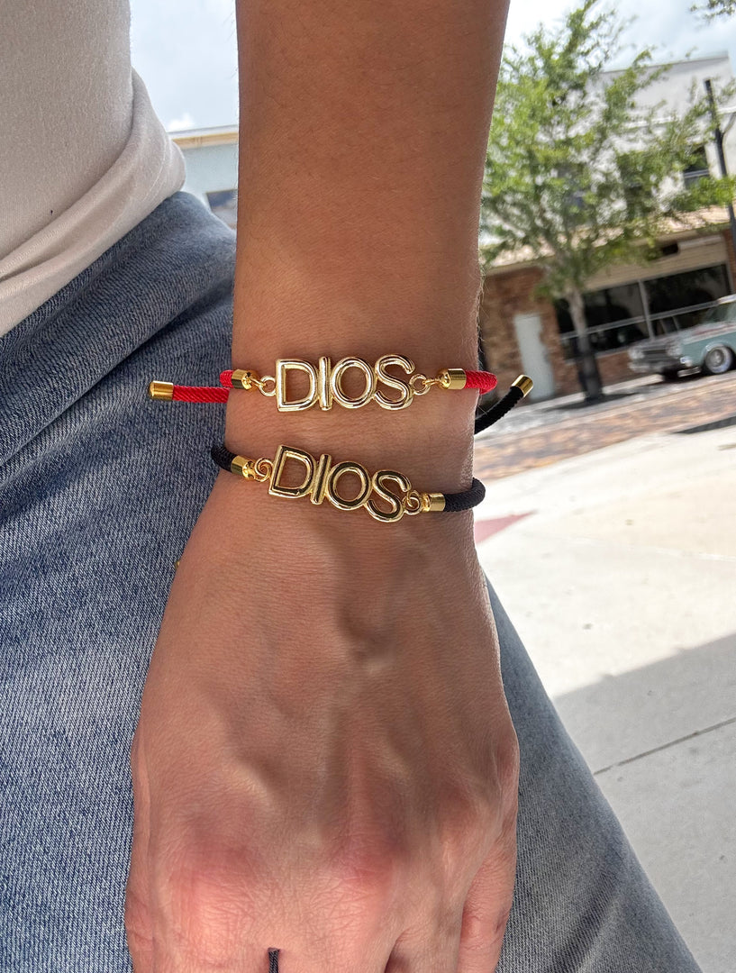 Red and Black Bracelets DIOS Charm