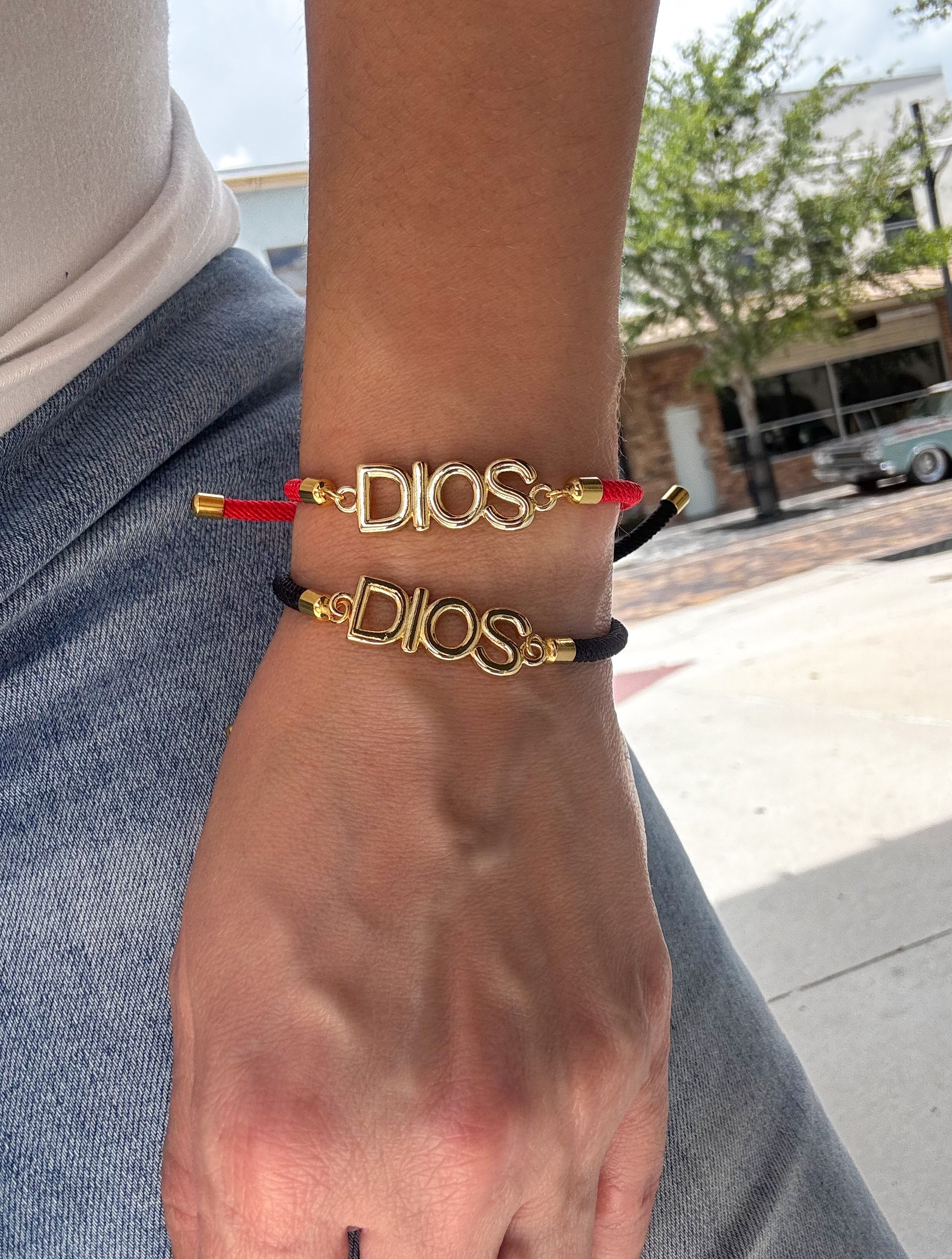 Red and Black Bracelets DIOS Charm