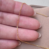 Dainty Chain 18k Solid Italian Gold Necklace