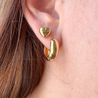 Golden Plain Medium Classic Hoops