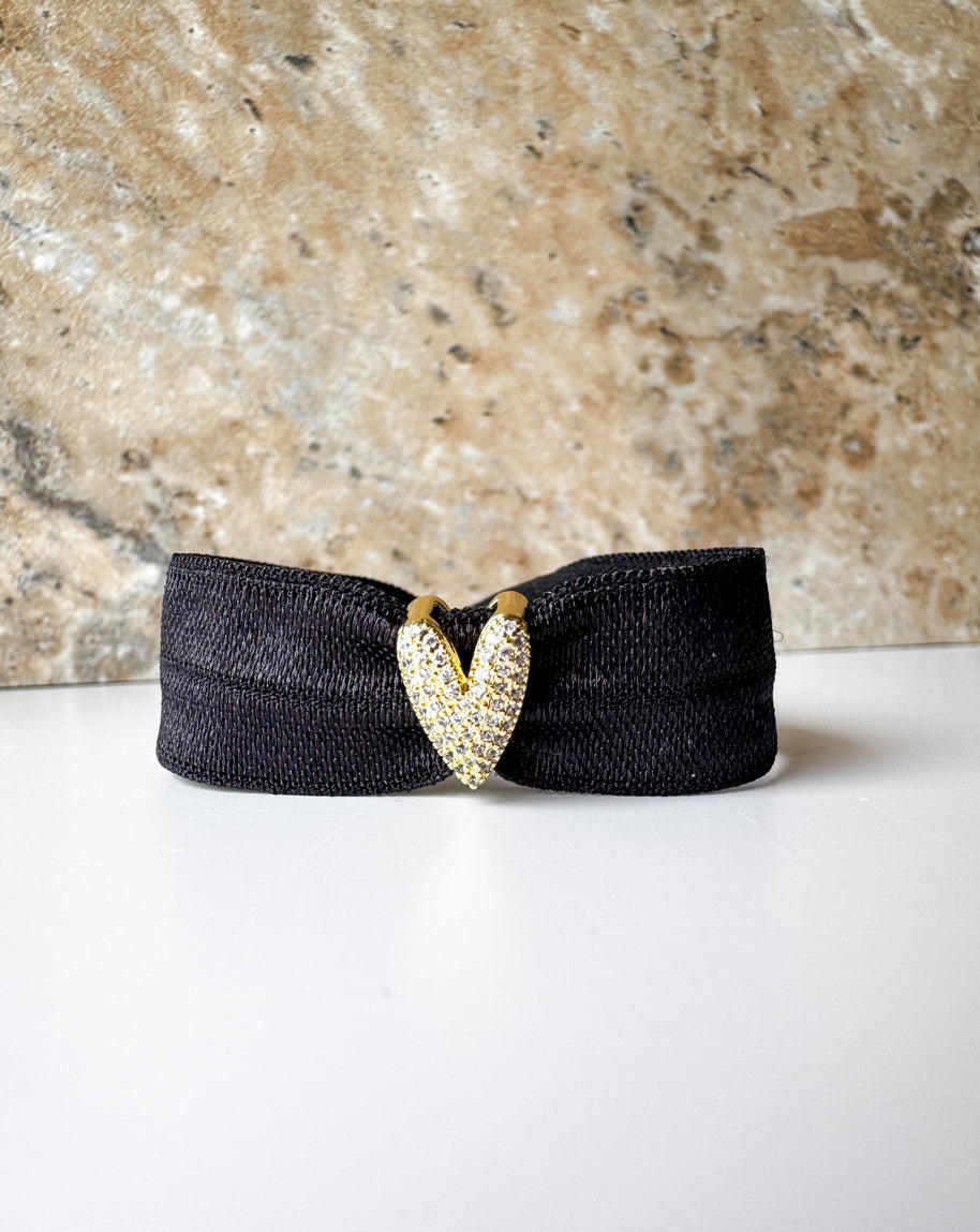 Shiny Heart Elastic Bracelet