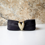 Shiny Heart Elastic Bracelet