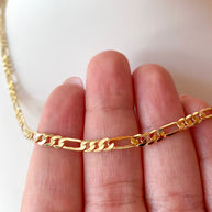 Plain Figaro Golden Style Chain Necklace
