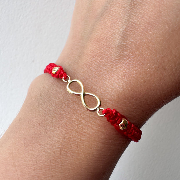 Pulsera Roja Infinito 18K