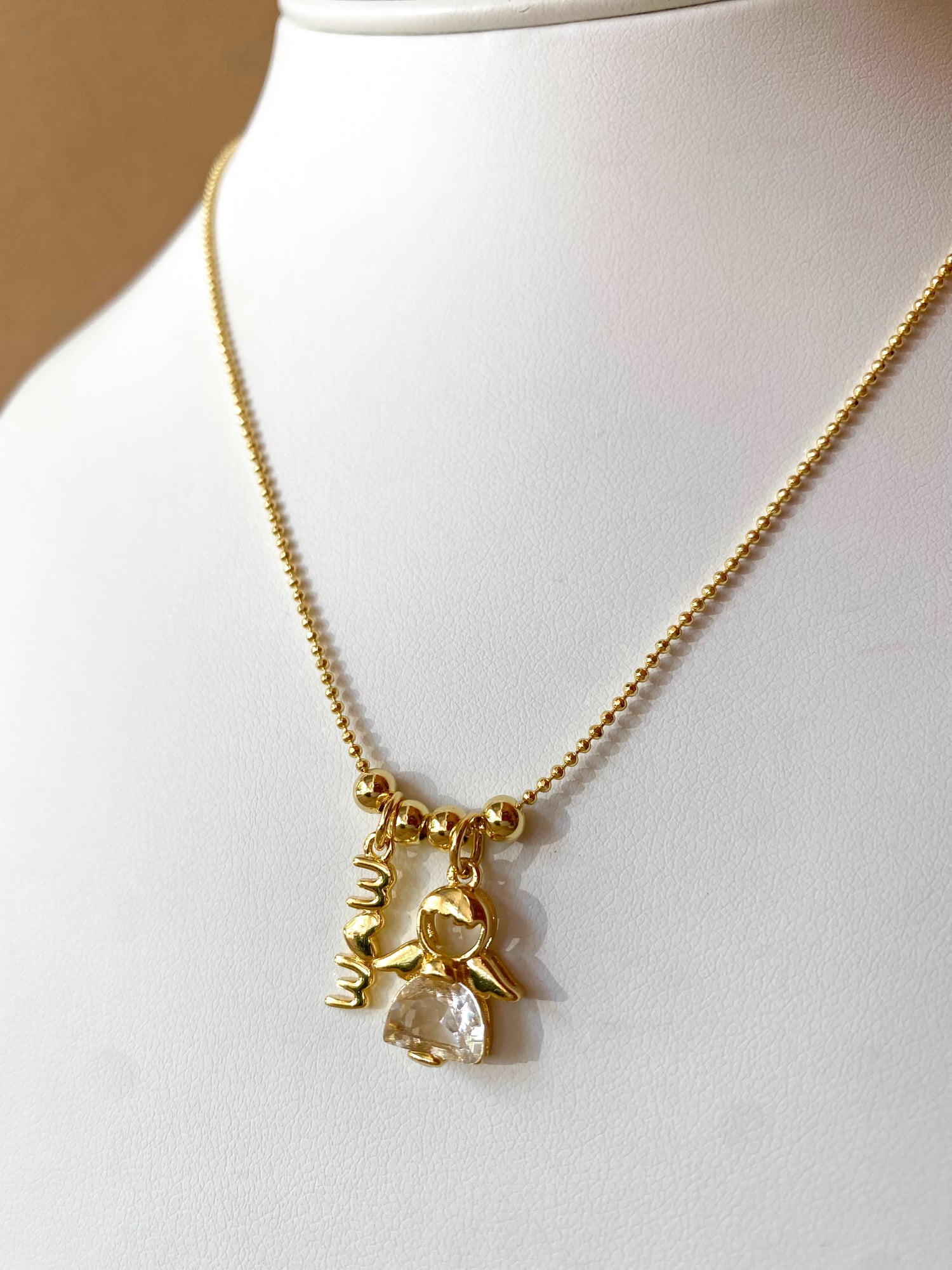 Clear Angel 👼🏼 & Mom Style Adjustable Necklace