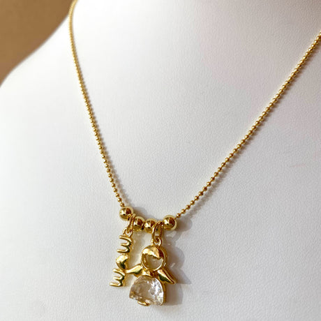 Clear Angel 👼🏼 & Mom Style Adjustable Necklace