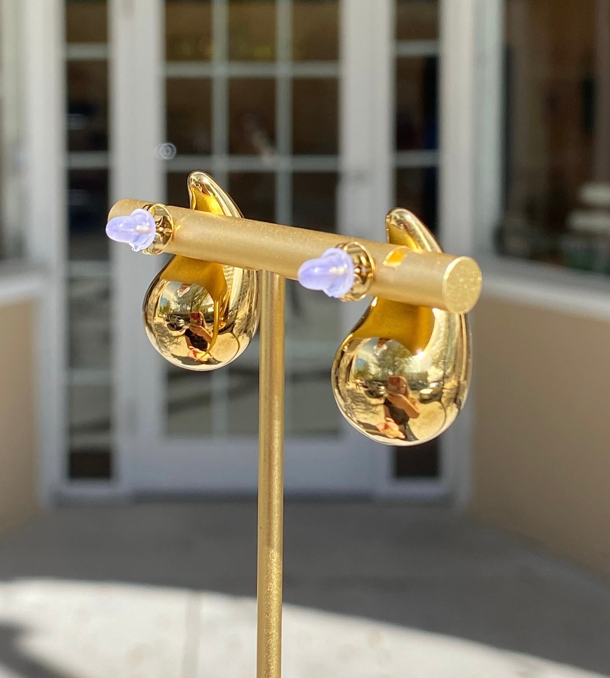 Big Drop Steel Silver & Gold Earrings