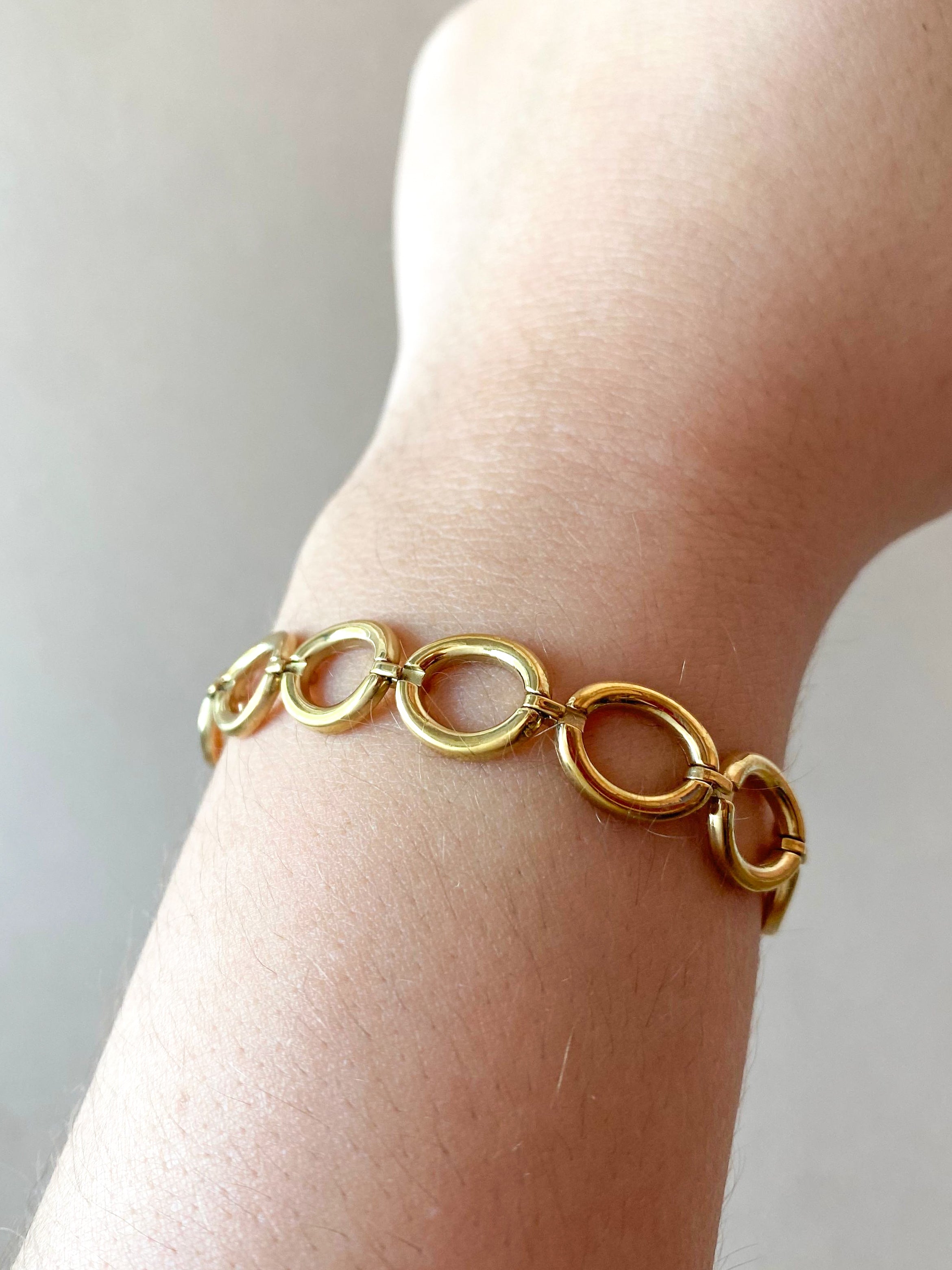 Circular Links Steel Bracelet