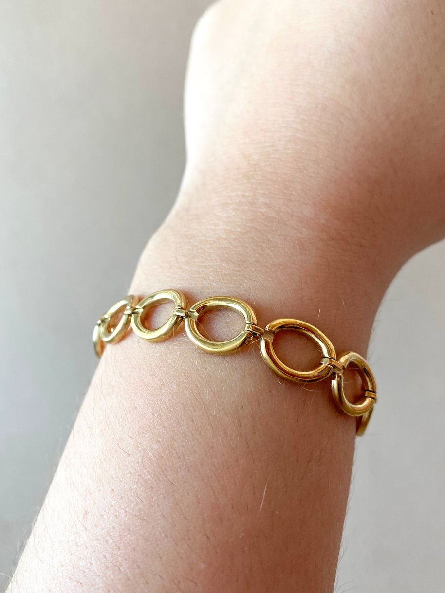 Circular Links Steel Bracelet