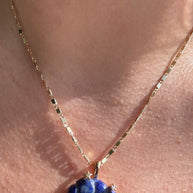 Cloud Raindrop Crystal Gems Golden Necklaces