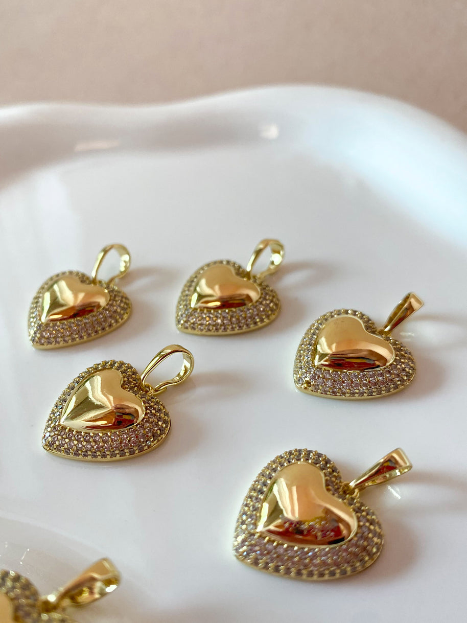 Shiny Heart Golden Charm