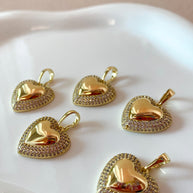 Shiny Heart Golden Charm