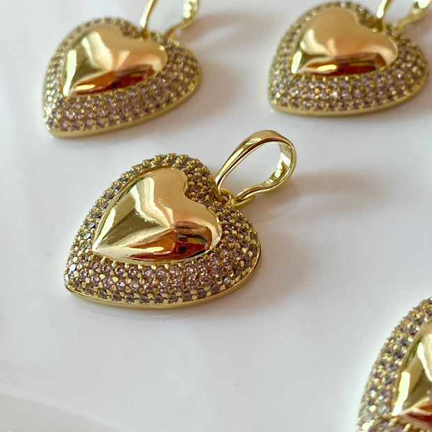 Shiny Heart Golden Charm