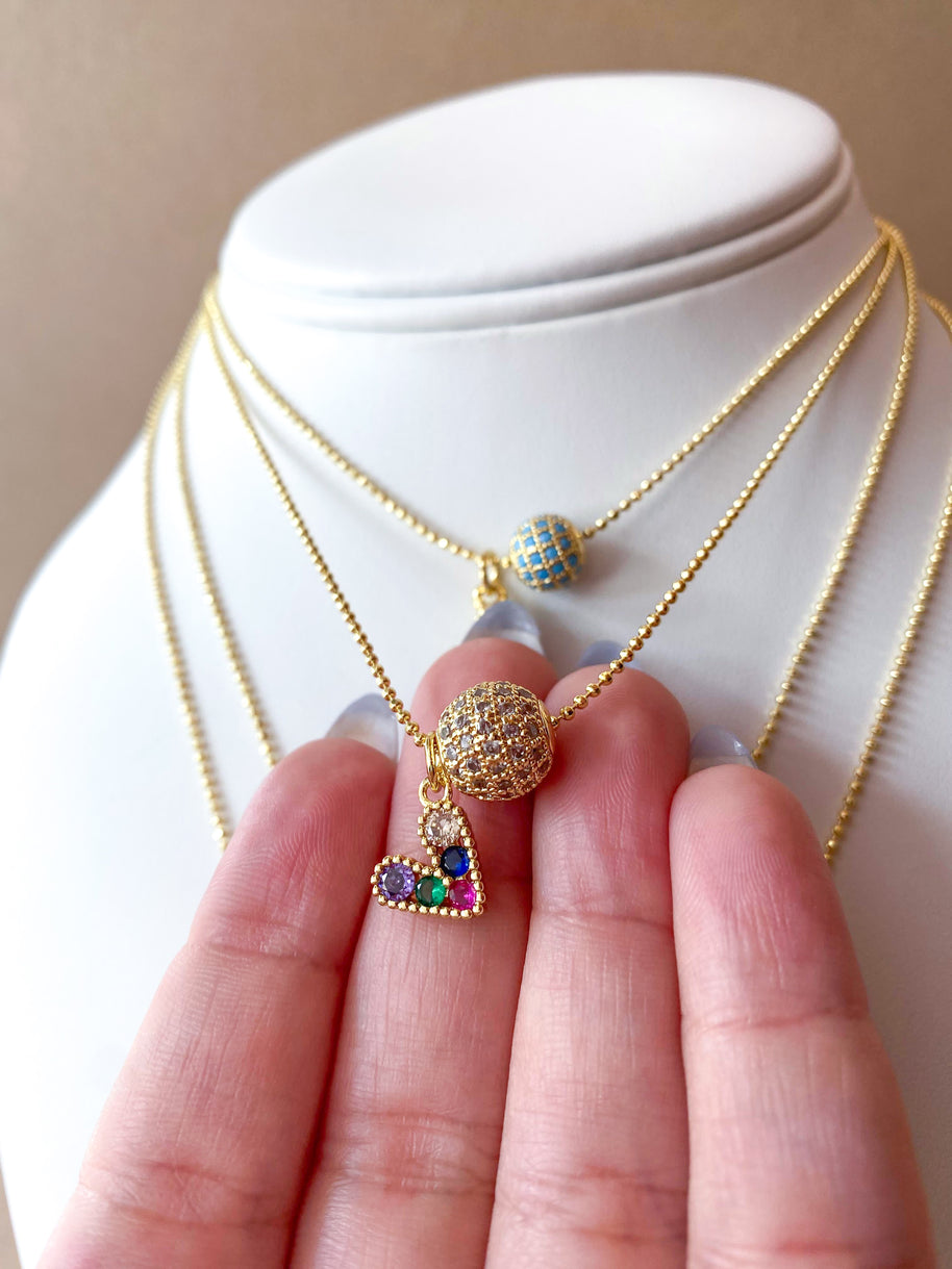 4 Style Hearts and Cross Adjustable Necklaces