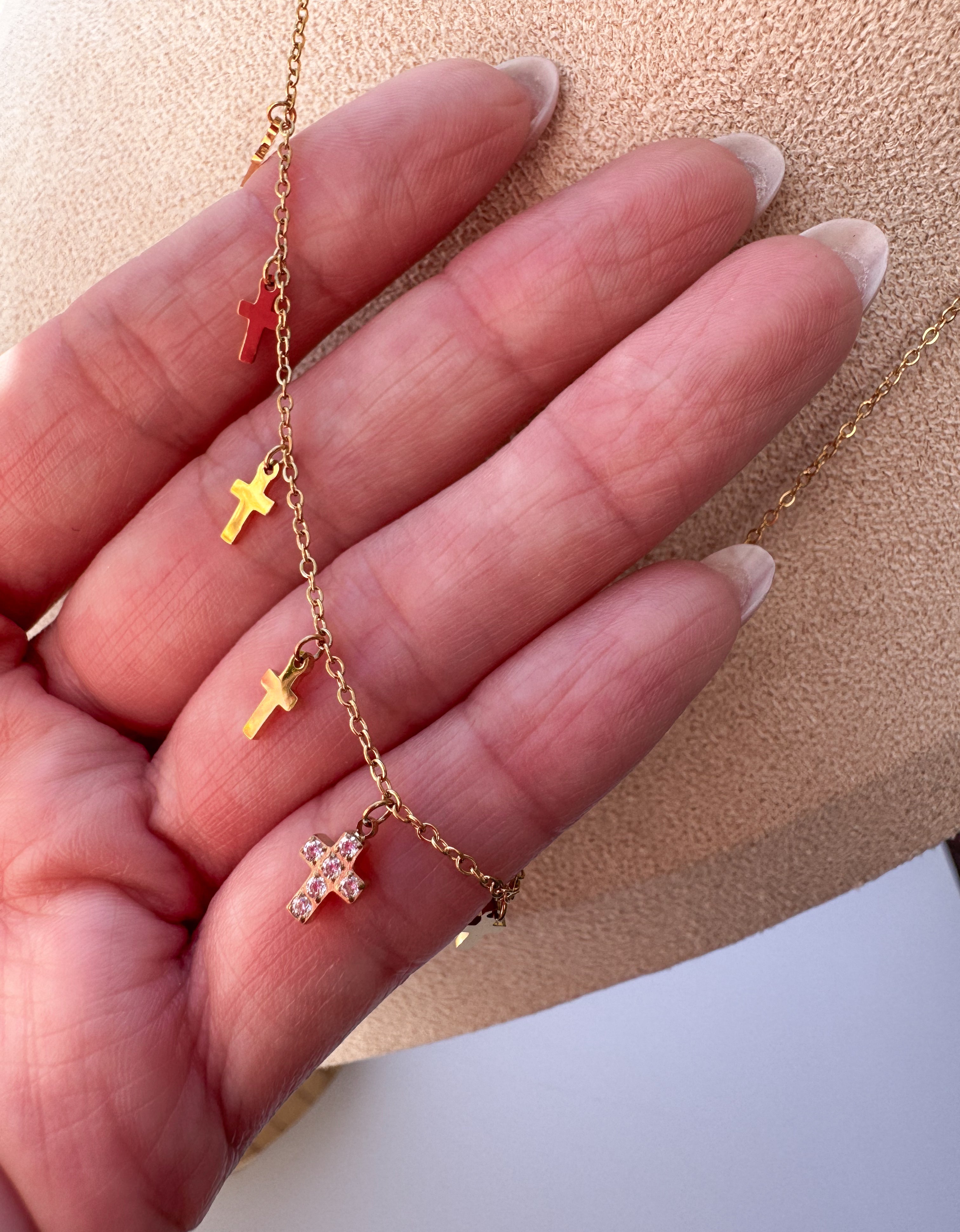 Mini Crosses Steel Chain