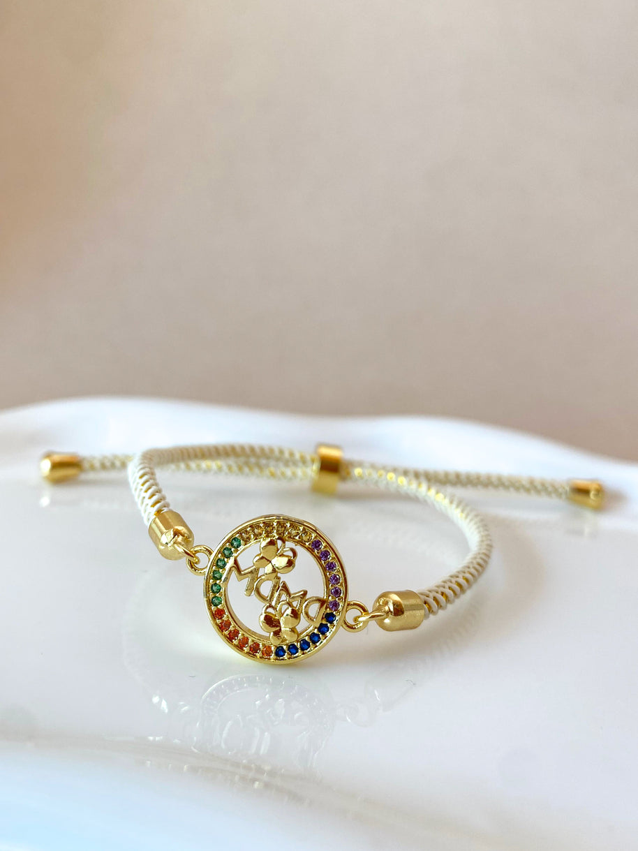 Mama Colorful Cream Bracelet