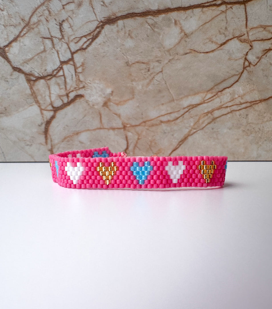 Brazalete Miyuki Fuchsia Multicolor