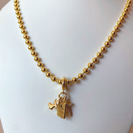 Bible, Angel and Cross 3 Charms in 1 Necklace